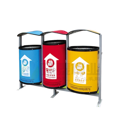 三色分類牛奶盒環(huán)保材質(zhì)分類垃圾桶