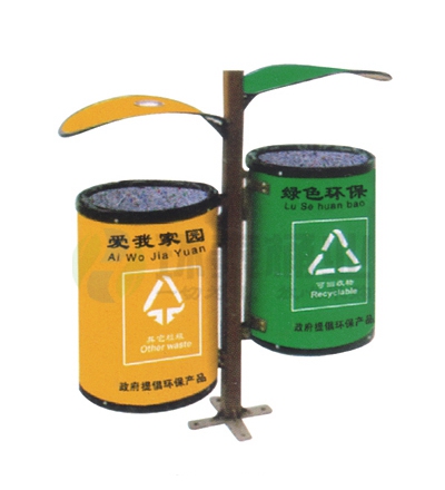 雙色環(huán)保分類垃圾桶