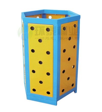六邊形鋼制沖孔垃圾桶