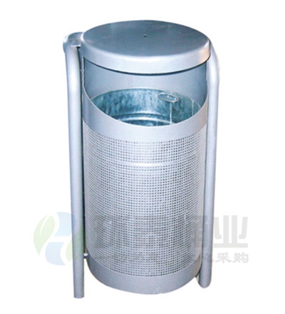 圓形戶外沖孔鋼制垃圾桶