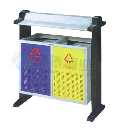 鋼制沖孔分類垃圾桶