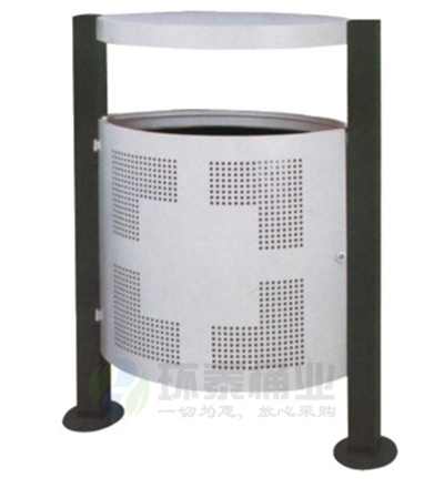 頂投口橢圓沖孔鋼制垃圾桶