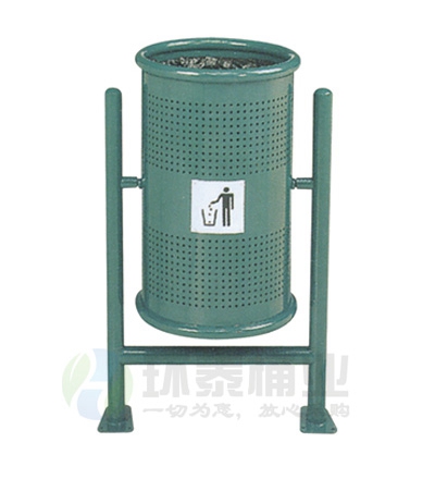 圓形鋼制沖孔垃圾筒