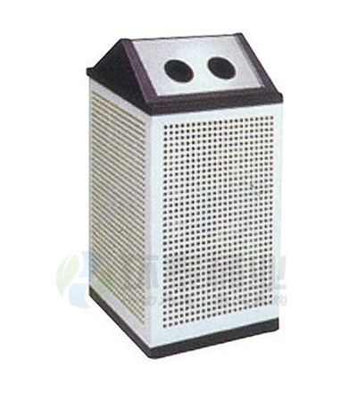 三角蓋式鋼制沖孔垃圾桶