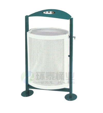 圓柱型沖孔鋼制果皮箱