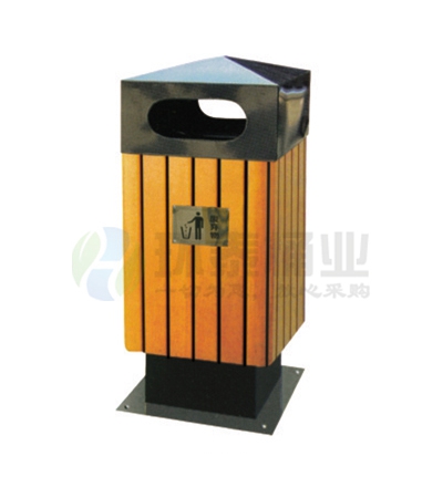 座地式鋼木垃圾桶