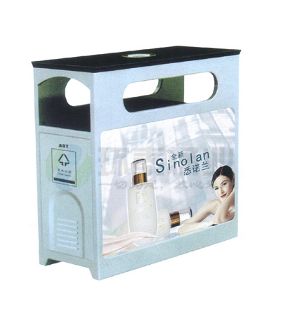 長(zhǎng)方形分類廣告垃圾桶