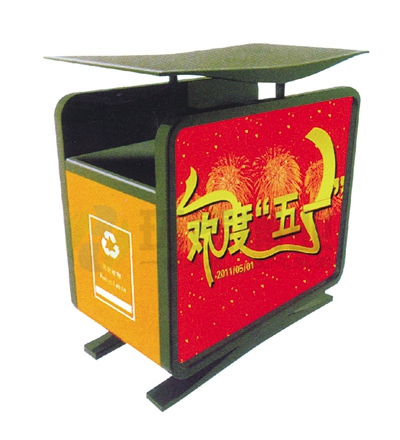 鋼制分類(lèi)廣告垃圾桶
