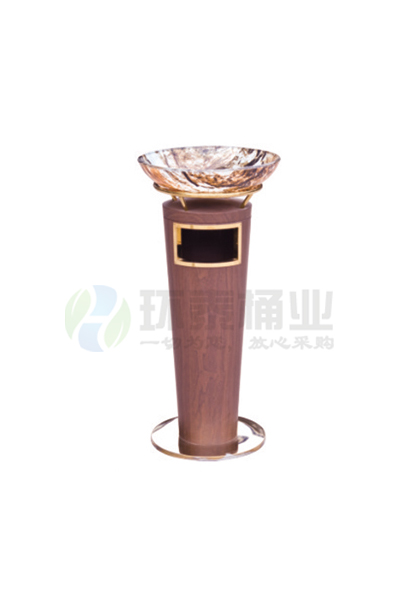 寶鼎座地皮革面室內(nèi)垃圾桶