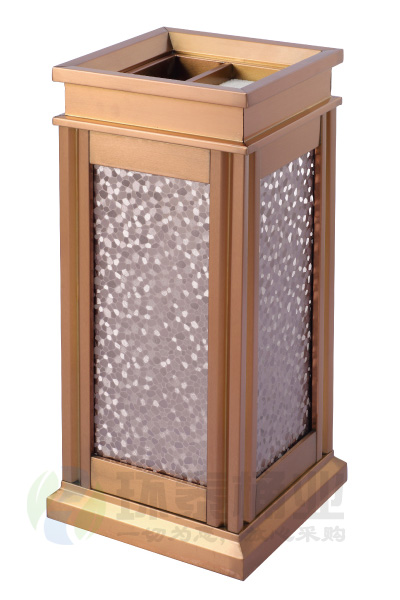 玫瑰金四菱角室內(nèi)垃圾桶