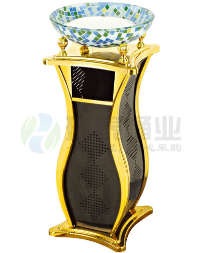 座地鈦金室內(nèi)垃圾桶