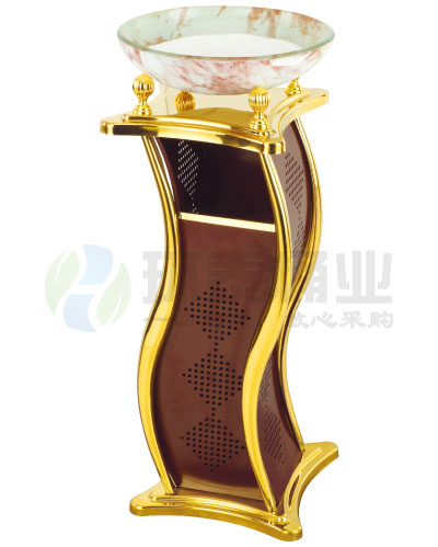 大理石蓋座地室內(nèi)垃圾桶