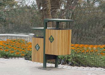 2011年公園使用最多的鋼木垃圾桶欣賞
