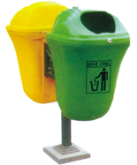 戶外雙色分類玻璃鋼垃圾桶HT-BLG2360