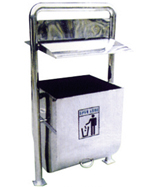 帶蓋不銹鋼果皮箱HT-BXG1280