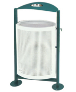 圓柱型沖孔鋼制果皮箱HT-GZ5050