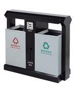 座地式分類鋼制垃圾桶HT-GZ5110