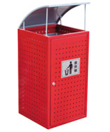 紅色沖孔鋼制垃圾桶HT-GZ5200