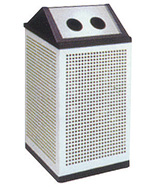 三角蓋式鋼制沖孔垃圾桶HT-GZ5250