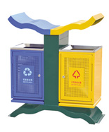 翼型雙色分類沖孔垃圾筒HT-GZ5270