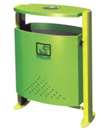 綠色鋼制沖孔垃圾桶HT-GZ5290