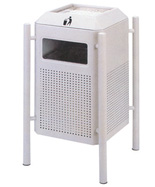 圓柱立面沖孔鋼制垃圾桶HT-GZ5300