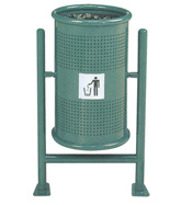 圓形鋼制沖孔垃圾筒HT-GZ5350