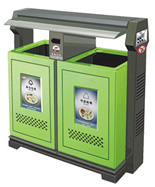 戶外分類鋼制垃圾筒HT-GZ5360