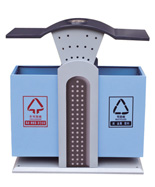 頂投口方形帶蓋煙灰鋼制垃圾桶HT-GZ5510