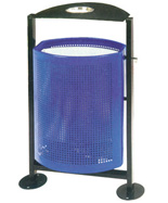 藍(lán)色帶煙灰缸沖孔單桶HT-GZ5700