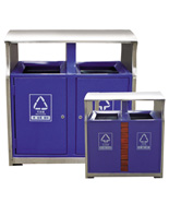藍色分類鋼制垃圾桶HT-GZ5740