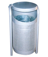 圓形戶外沖孔鋼制垃圾桶HT-GZ5850