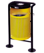 圓形鋼制沖孔垃圾箱HT-GZ5900