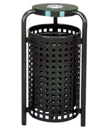 黑色沖孔鋼制垃圾桶HT-GZ5940