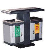 頂投口方形煙灰鋼制垃圾箱HT-GZ4080