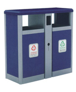 深藍色戶外分類垃圾桶HT-GZ4110