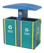 戶外分類鋼板垃圾筒HT-GZ4130