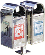 戶外不銹鋼分類果皮箱HT-BXG1700