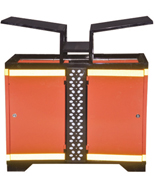 橙色翼型分類鋼制果皮箱HT-GB4660