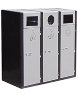 三分類鋼制分類垃圾桶HT-GB4720