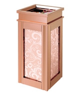 玫瑰人生系列玻璃四菱角垃圾桶HT-SN8061